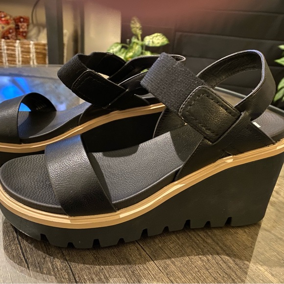 MIA Shoes - NWT MIA Black Wedge Sandals